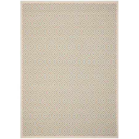 Safavieh Veranda Power Loomed Large Rectangle Rug- Cream - Aqua- 8 x 11 ft. 2 in. VER003-0213-8